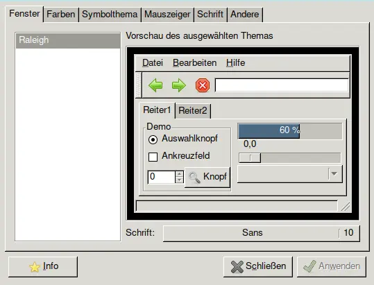 Image of lxappearance failing at it's job
